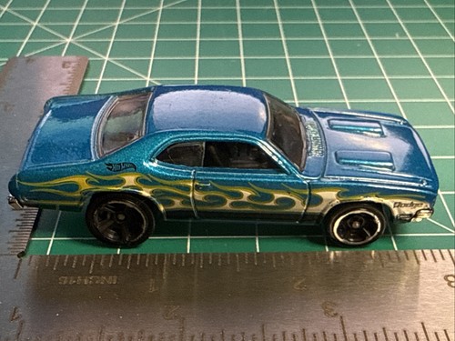 Blue with flames - blue,