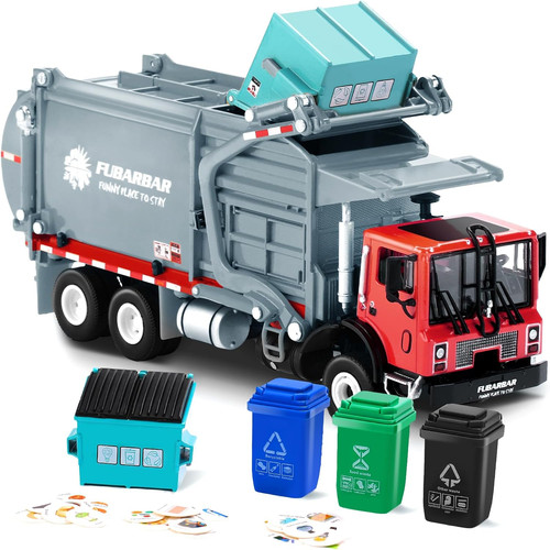 Metal garbage toy model - garbage, 1:43