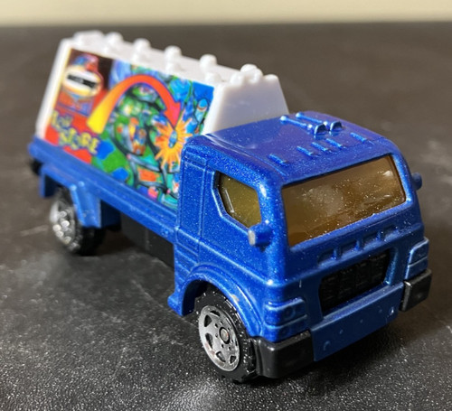 Blue toy store billboard truck - blue,